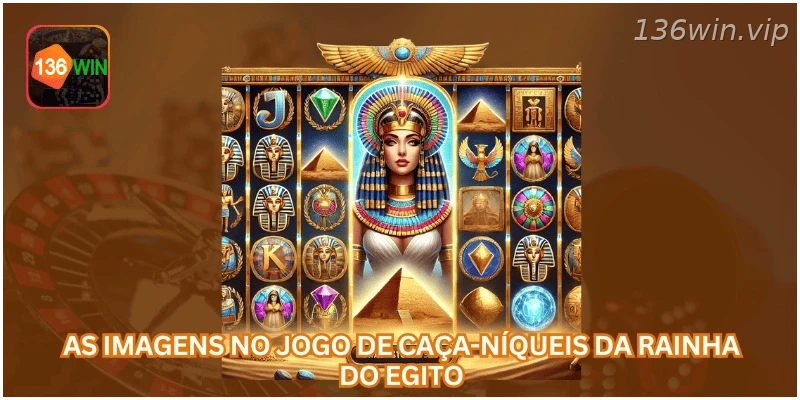 Símbolos especiais do caça-níqueis Rainha do Egito.