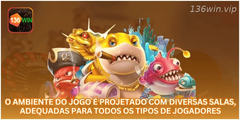 O ambiente do jogo é projetado com diversas salas, adequadas para todos os tipos de jogadores.