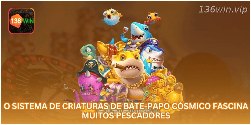 Sistema de criaturas e recompensas no jogo de pesca espacial.